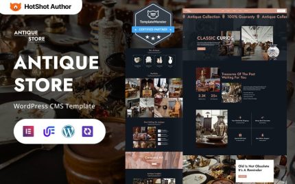 Antique Store - Antique Shop, Vintage And Collectibles WordPress Elementor Theme