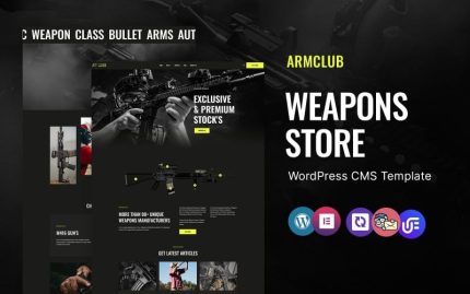 Armclub - Weapons Store WordPress Elementor Theme