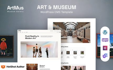 Artmus – Museum Gallery WordPress Elementor Theme