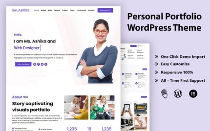 Ashika - Personal Portfolio WordPress Theme
