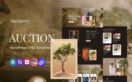 Auctnery - Auctions, Art And Antique Sales Multipurpose WordPress Elementor Theme