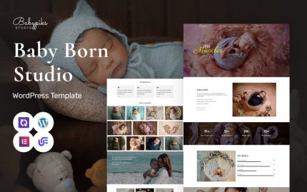 Babypiks - Newborn Photography WordPress Elementor Theme