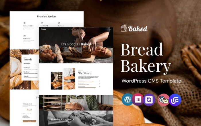 Baked - Fresh Bread And Bakery WordPress Elementor Theme