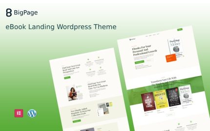 Bigpage - eBook Landing Wordpress Theme