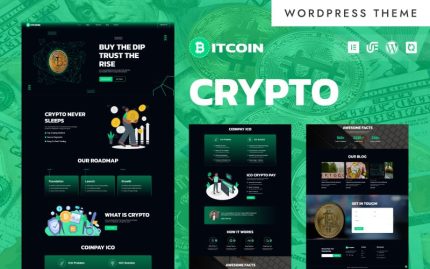 Bitcoin - Cryptocurrency & Blockchain WordPress Elementor Theme