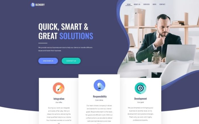 Biznory - Business WordPress Elementor Theme