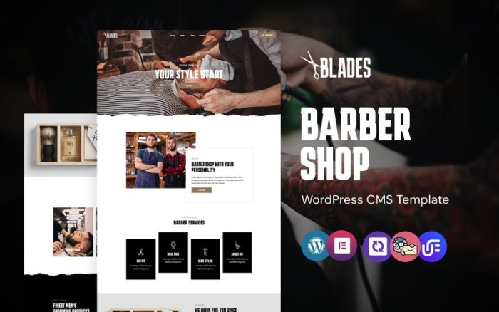 Blades - Hair Salon and Barber Shop WordPress Elementor Theme