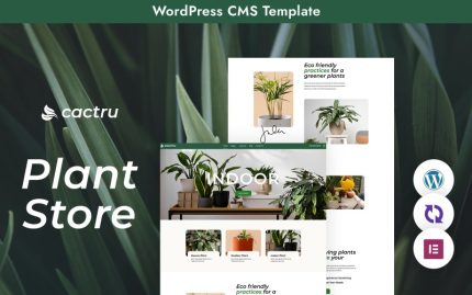 "Cactrus" WordPress Theme - A Unique Plant Studio Experience