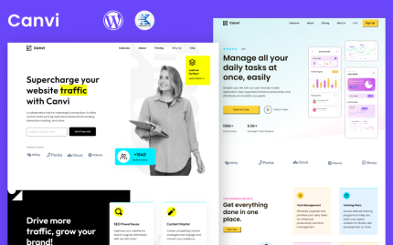 Canvi - gutenbeg WordPress theme for agencies, SaaS and mobile apps