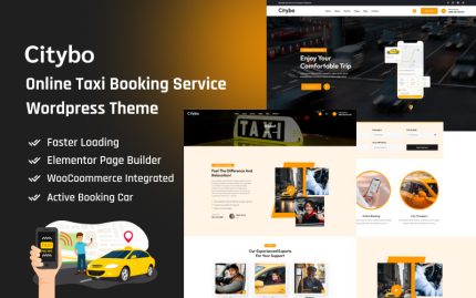 Citybo - Online Taxi Booking Service Wordpress Theme