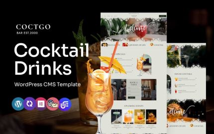 Coctgo - Cocktail Bar Multipurpose WordPress Elementor Theme
