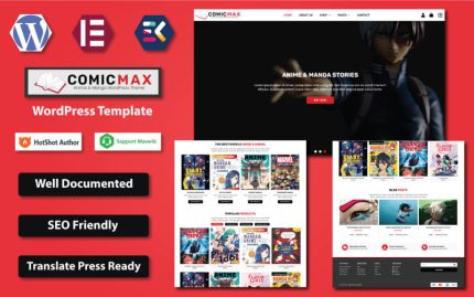 Comic Max – Anime & Manga Stories WordPress Elementor Template