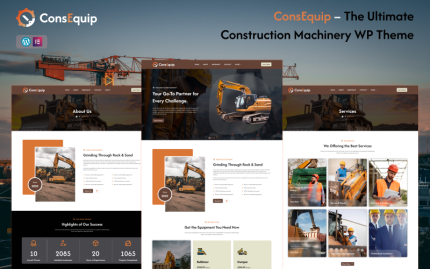 ConsEquip – Construction & Heavy Equipment WordPress Theme