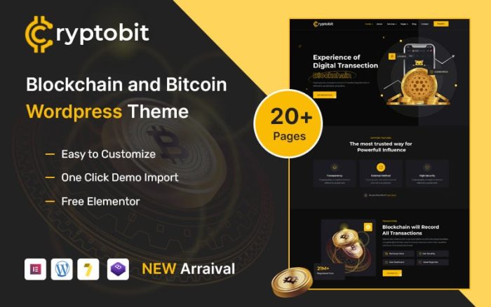 Cryptobit - Blockchain & Cryptocurrency WordPress Theme