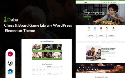 Daba - Chess & Board Game Library WordPress Elementor Theme