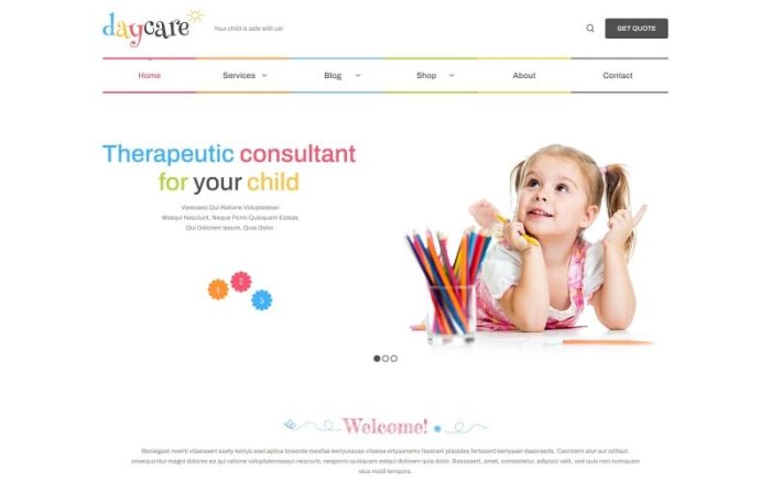 Day Care and Kindergarten Responsive WordPress Theme