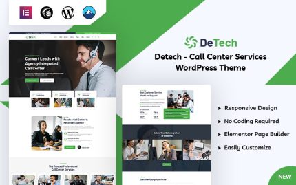 Detech - Call Center WordPress Theme