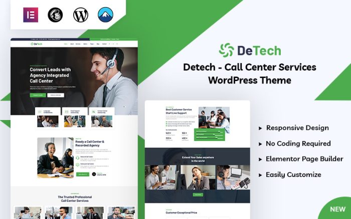 Detech - Call Center WordPress Theme