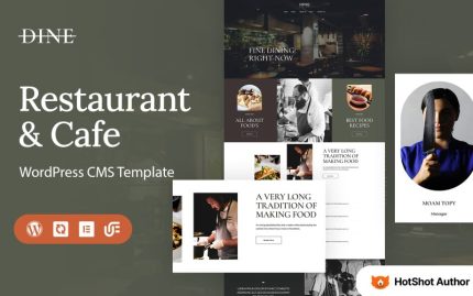Dine - Restaurant And Cafe WordPress Elementor Theme