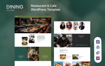 Dining - Restaurant Or Cafe Elementor WordPress Theme