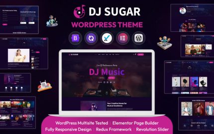 Dj Sugar Music Responsive WordPress Theme