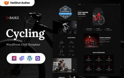E-Baike - Cycling And Bicycle Shop WordPress Elementor Theme