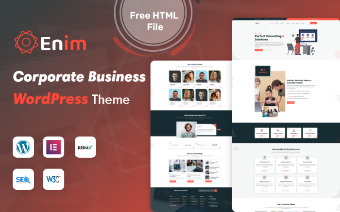 Enim - Corporate Business Wordpress Theme