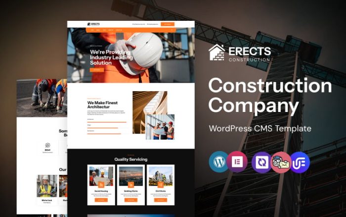 Erects - Construction And Architecture Company WordPress Elementor Theme