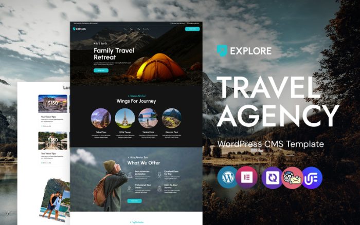 Explore - Travel Agency WordPress Elementor Theme