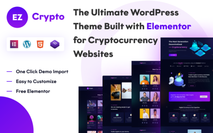 EZ Crypto news Cryptocurrency ICO & Bitcoin ,NFT Wordpress Eliminator Theme