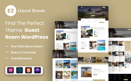 EZ Guest Room: Hotel Website Template