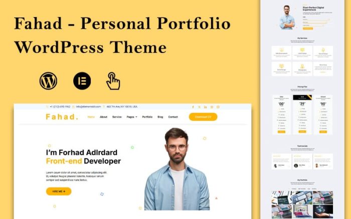 Fahad - Creative Personal Portfolio WordPress Theme