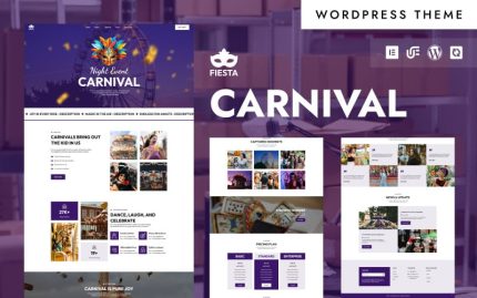 Fiesta - Carnival Shows & Celebration WordPress Elementor Theme