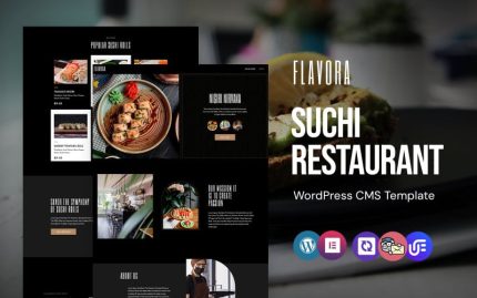 Flavora - Suchi Restaurant WordPress Elementor Theme