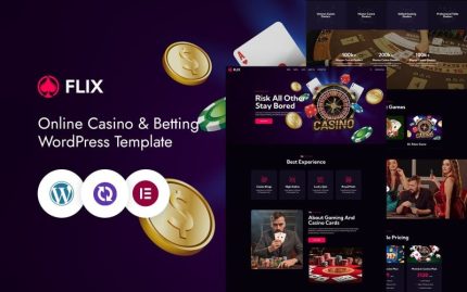 Flix – Online Casino & Betting CMS Elementor Template