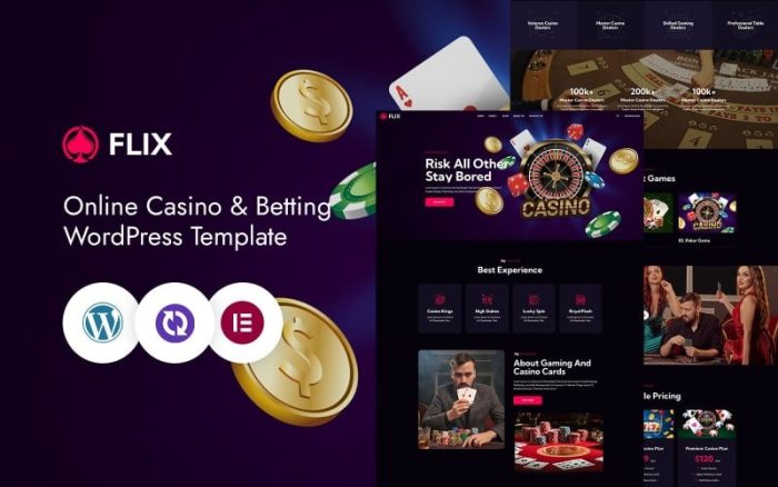 Flix – Online Casino & Betting CMS Elementor Template