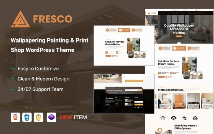 Fresco – Wallpapering Painting & Print Shop WordPress Theme