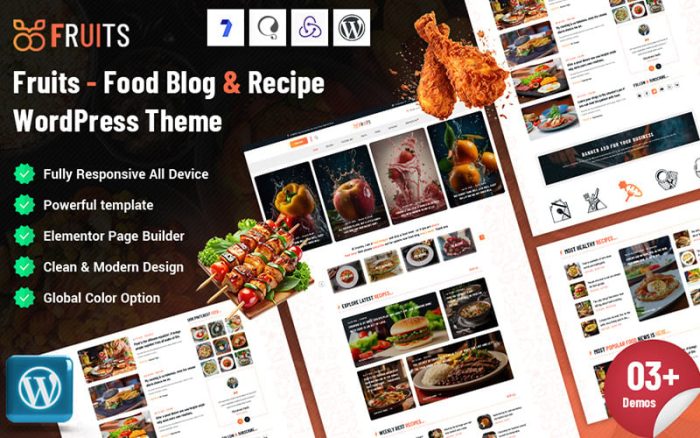 Fruits - Food Blog & Recipe WordPress Theme
