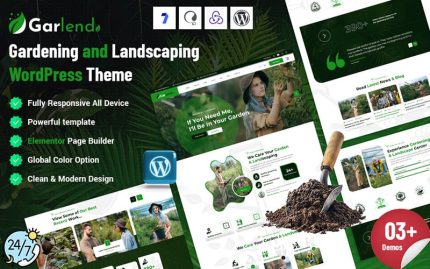 Garlend - Gardening and Landscaping WordPress Theme