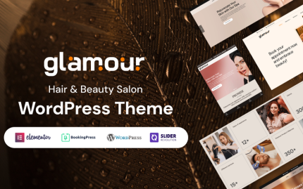 Glamour - Hair and Beauty Salon WordPress Theme
