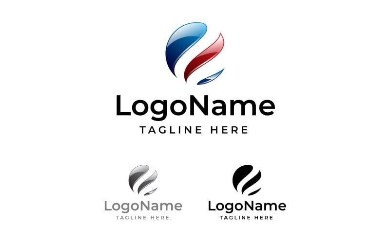Globe, Global, World, Round, Abstract, Circle, Tech, Telecom, Communciation Logo Design