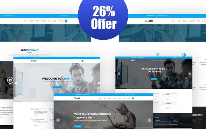 Grant - Corporate Responsive WordPress Theme