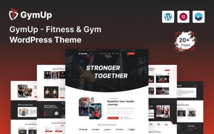 GymUp - Fitness and Gym WordPress Theme