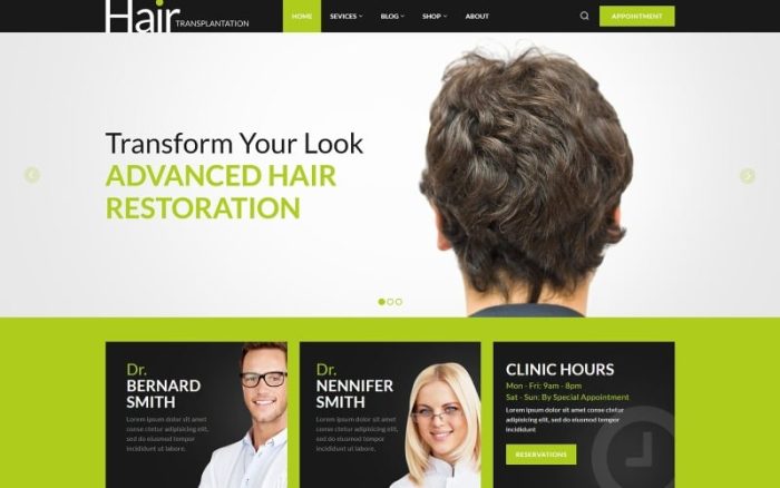 Hair Transplantation WordPress Responsive Theme
