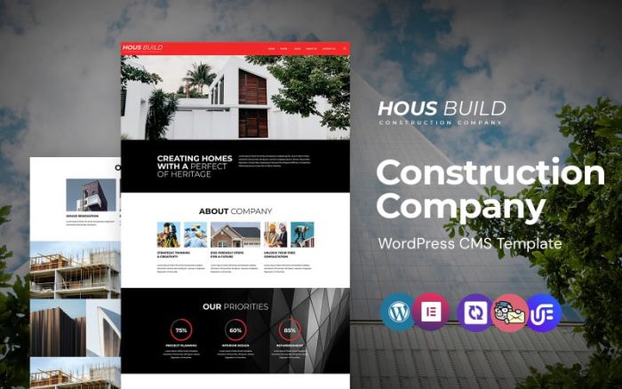 Hous build - Architecture And Construction Company Responsive WordPress Elementor Theme