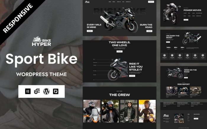 Hyperbike - Sport Bike & Biker Club WordPress Elementor Theme