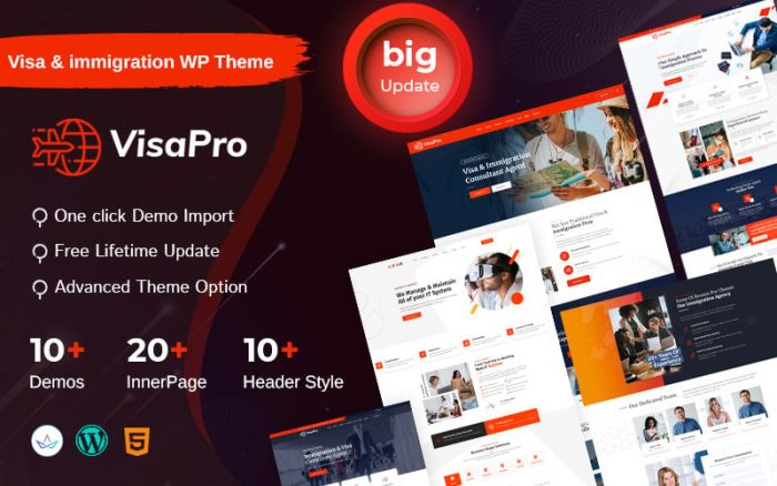 Immigration & Visa Consulting Elementor WordPress Theme