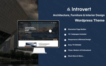 Introvert - Architecture, Furniture & Interior Design WordPress Theme