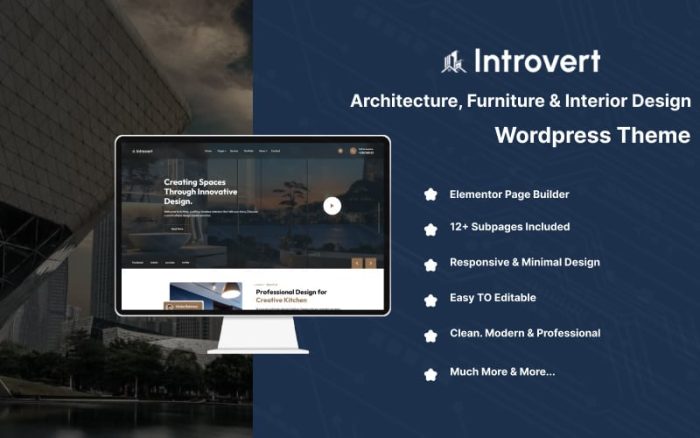 Introvert - Architecture, Furniture & Interior Design WordPress Theme