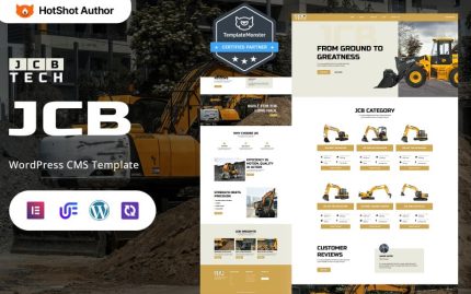 Jcb Tech - JCB Loader & Heavy Duty Machines WordPress Elementor Theme
